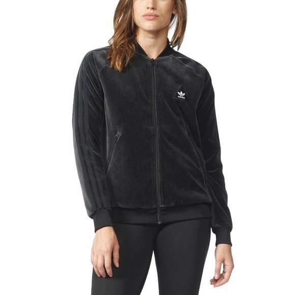 ADIDAS PHARRELLWILLIAMS HUMANRACESUPERSTAR VELOUR HUTRACK WOMEN'S JACKET XS/0-2 - Picture 3 of 16